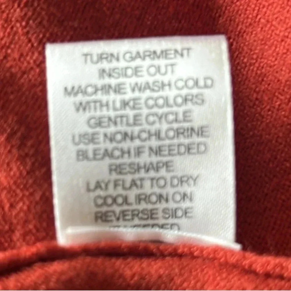 NWOT Love Ellie Burnt Orange Criss Cross Strappy Back V Neck Sweater Size M - Picture 11 of 11